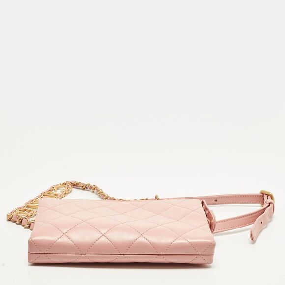 Chanel Logo Strap Pink Quilted Leather Belt Bag - Picture 7 of 7